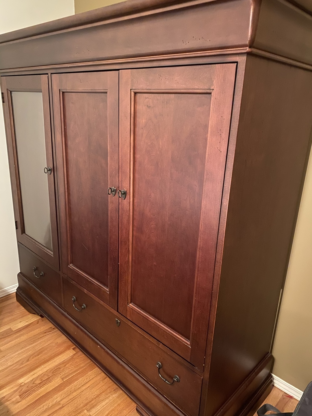 Wooden Armoire Wardrobe - Brown - photo 4