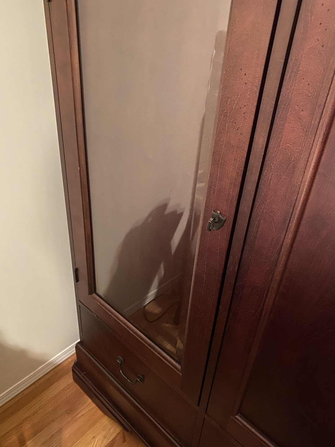 Wooden Armoire Wardrobe - Brown - photo 5