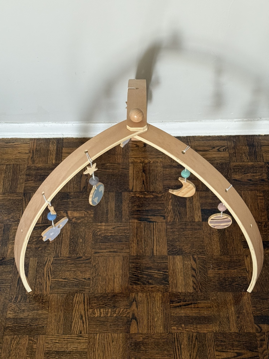 Wooden Baby Play Gym with Space Theme - photo 3