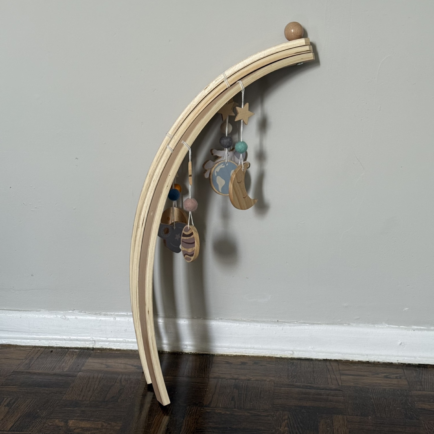 Wooden Baby Play Gym with Space Theme - photo 4