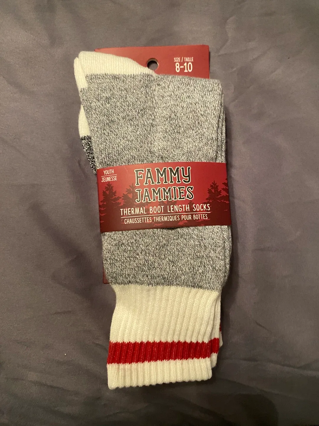Fammy Jammies Youth Thermal Boot Socks, Size 8-10 thumbnail