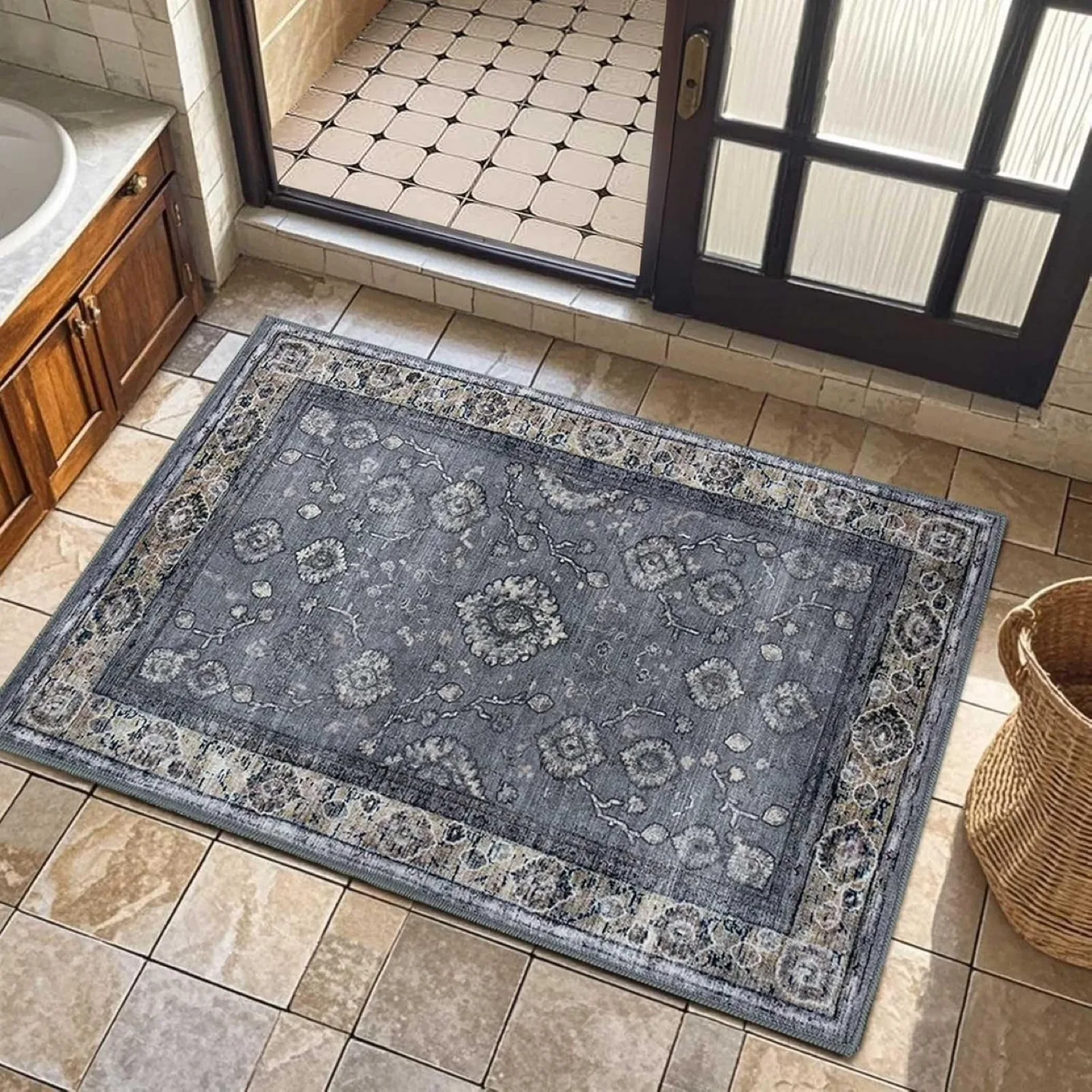 Brand new 2x3 Oriental Entryway Rug -Brown thumbnail