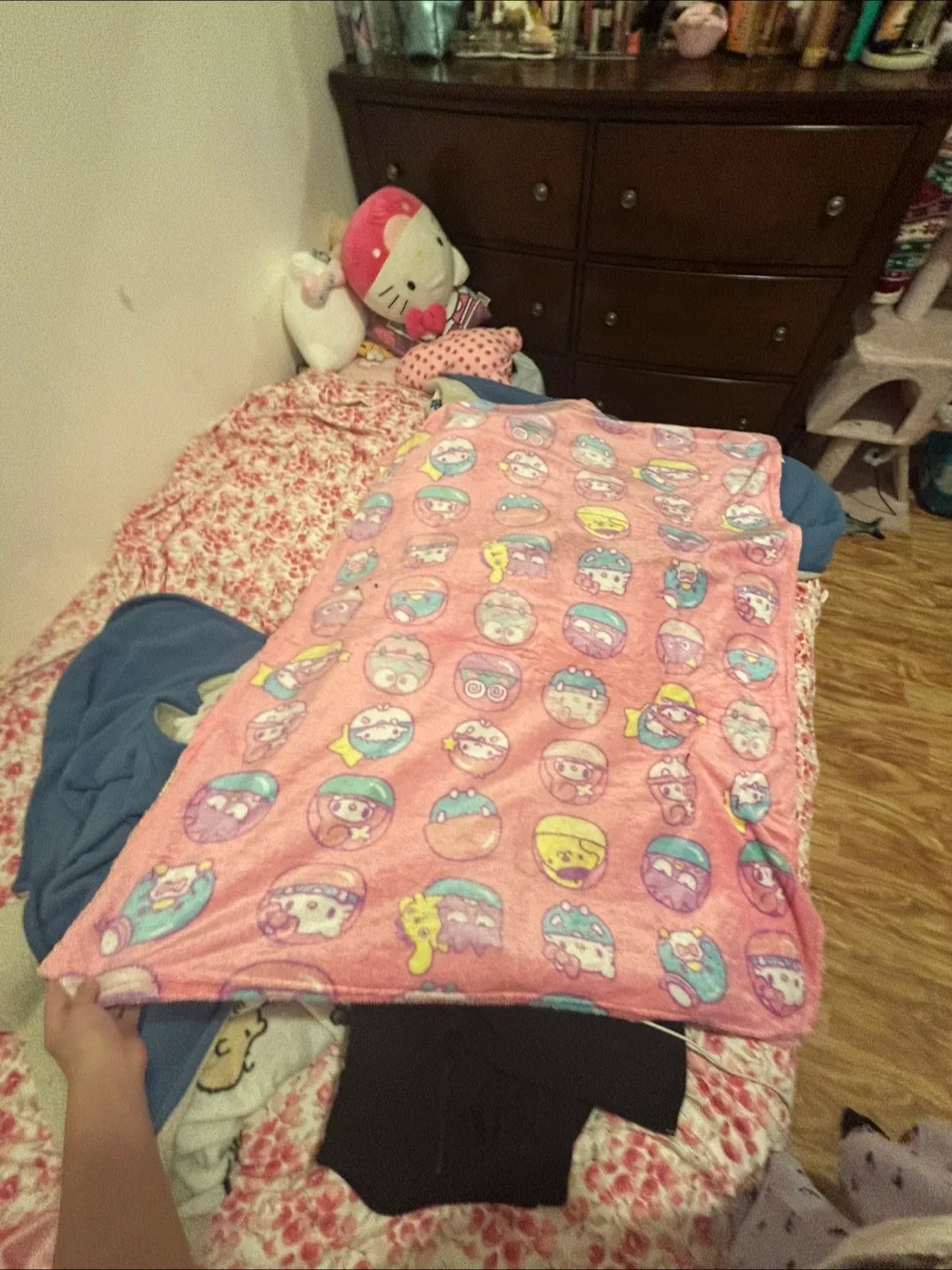 Sanrio Characters Pink Blanket image indicator(2)