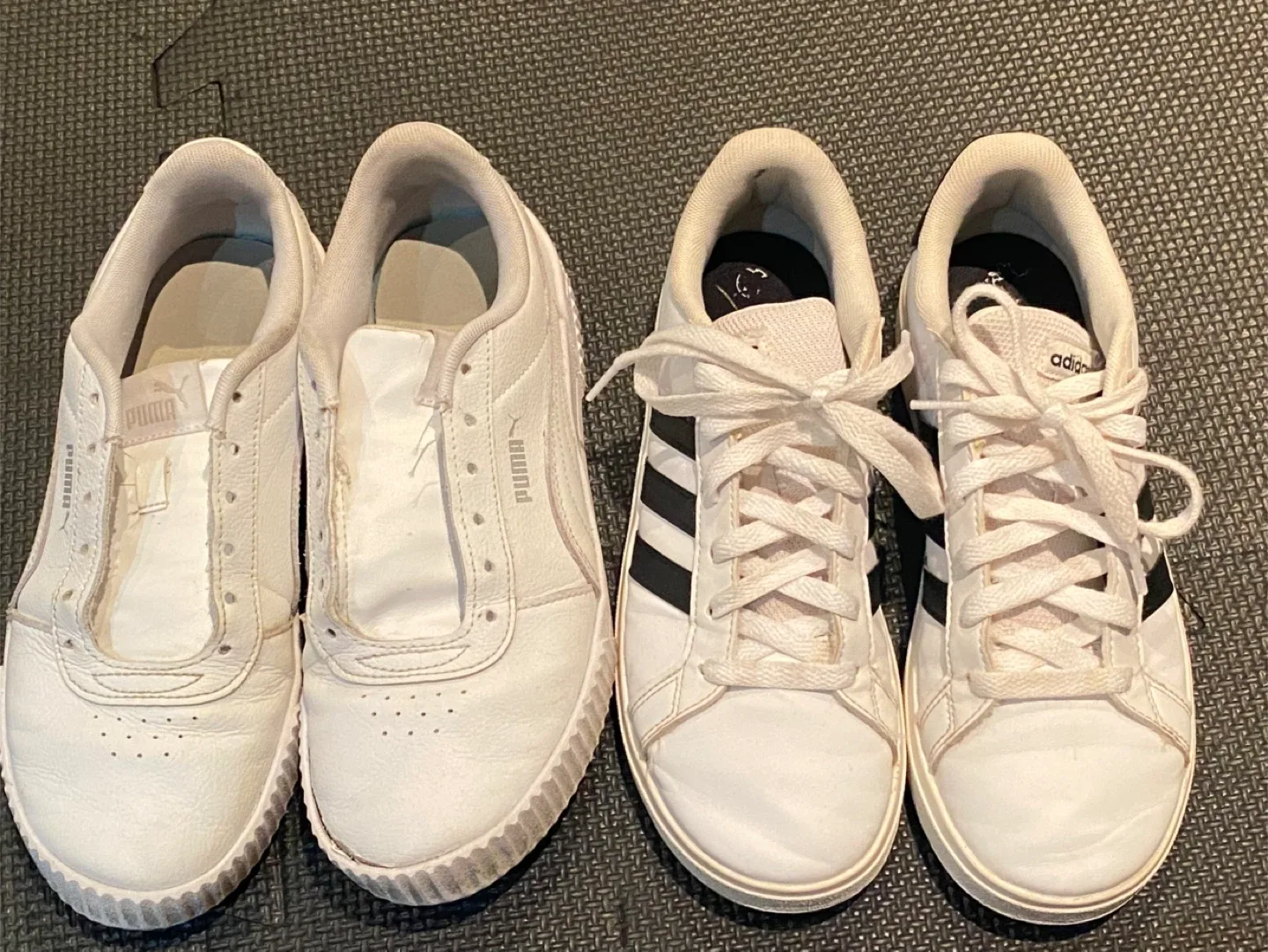 Puma & Adidas White Sneakers - Size 5 thumbnail