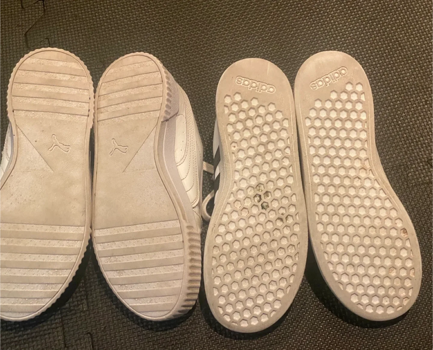 Puma & Adidas White Sneakers - Size 5 image indicator(2)