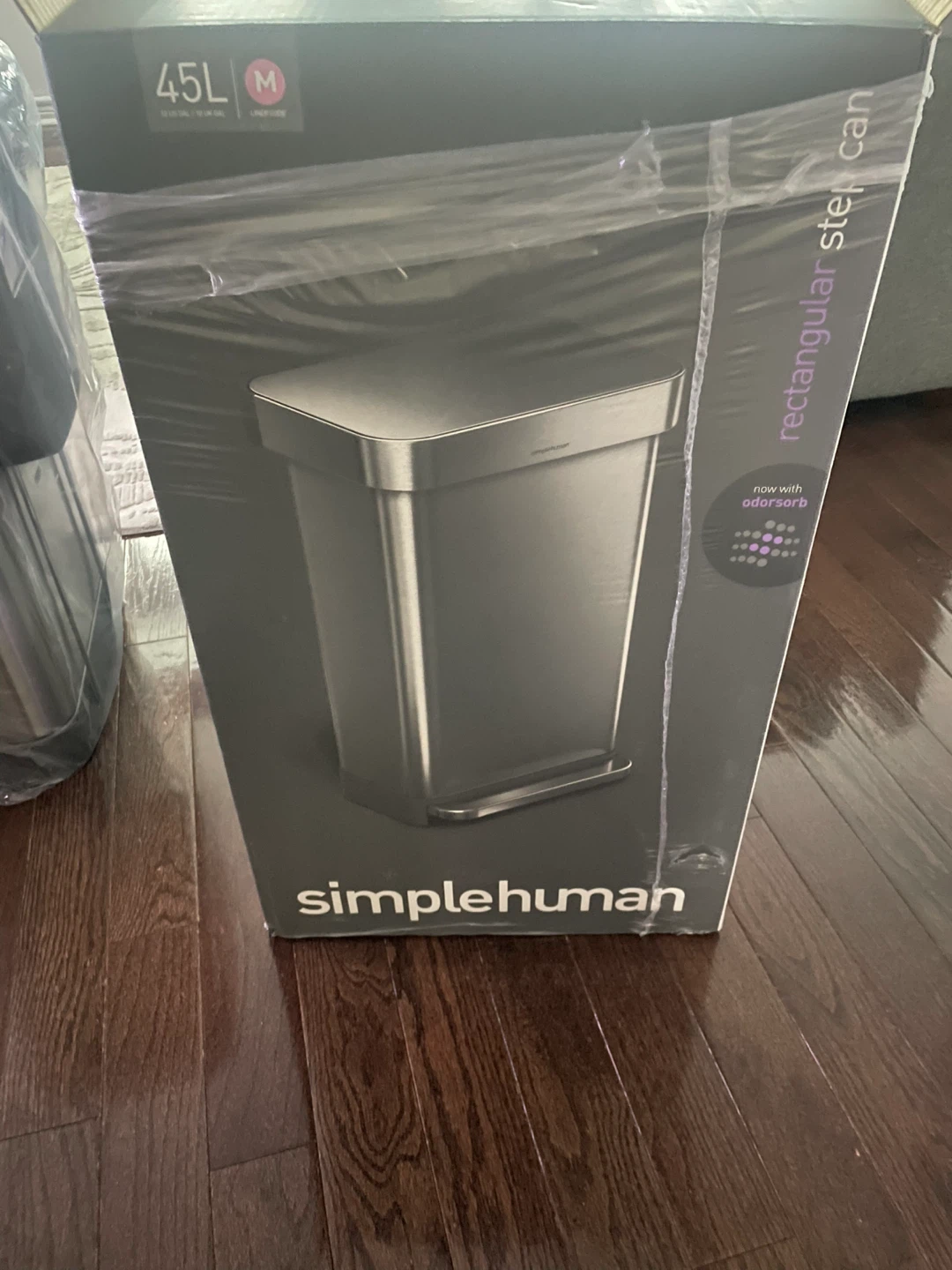 Brand New Simple Human. 45L Rectangular Step Garbage Bin - photo 3