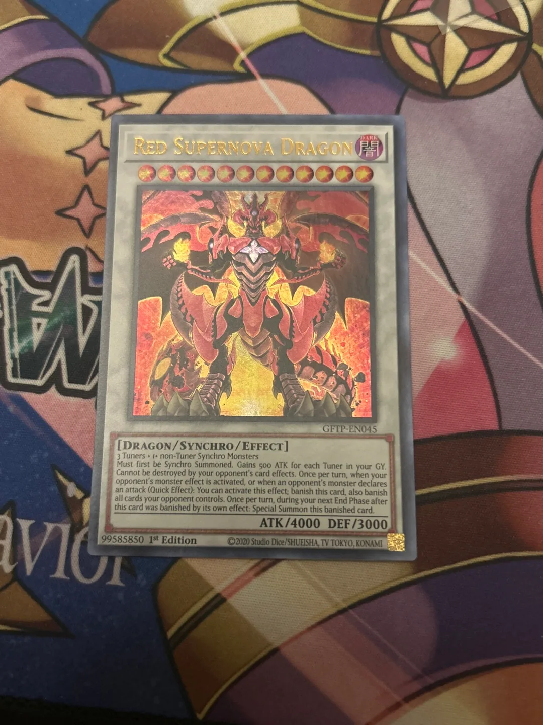 Red Supernova Dragon Yu-Gi-Oh! Card