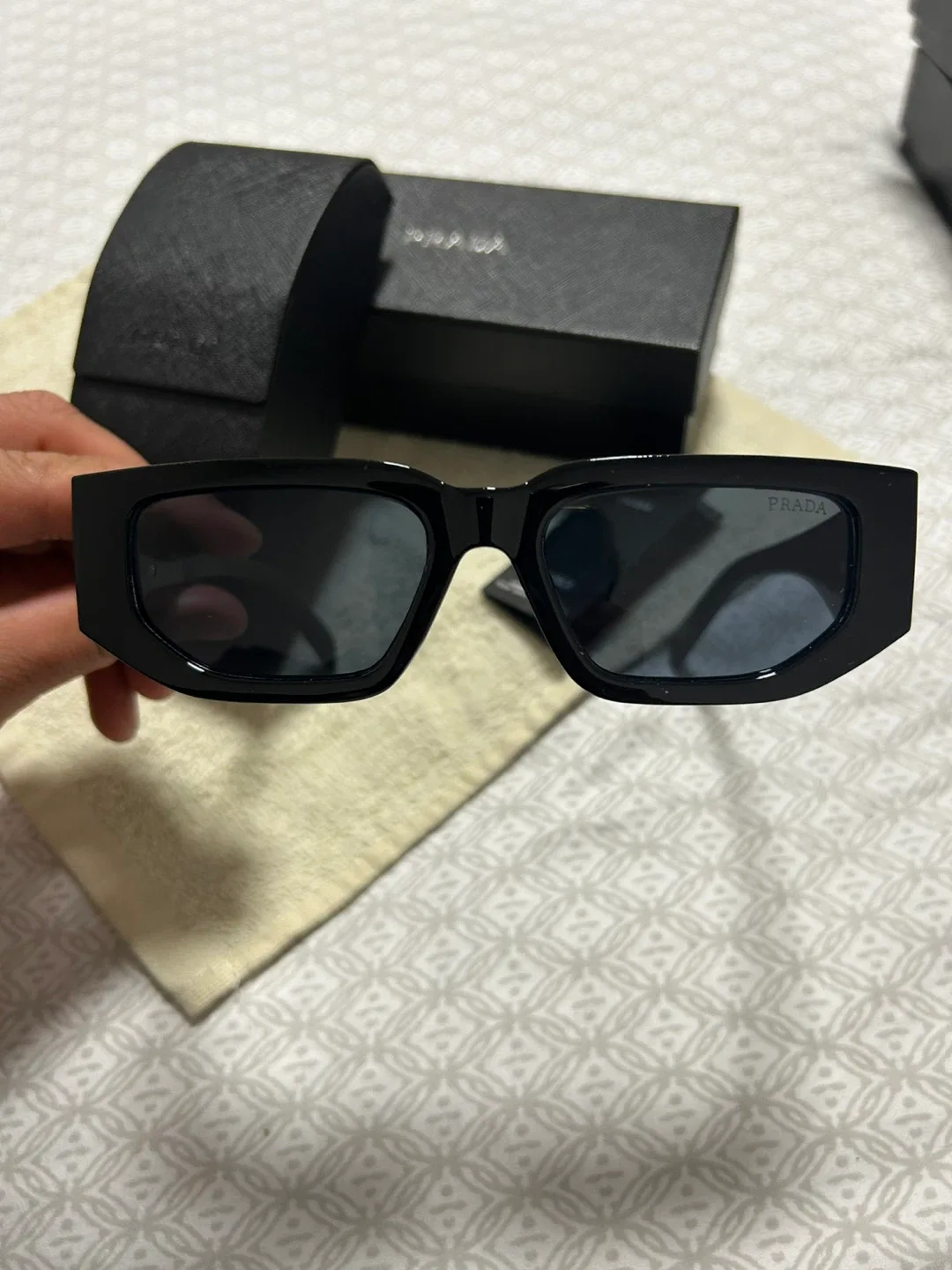 Prada Black Sunglasses - Model 55 18-142 thumbnail