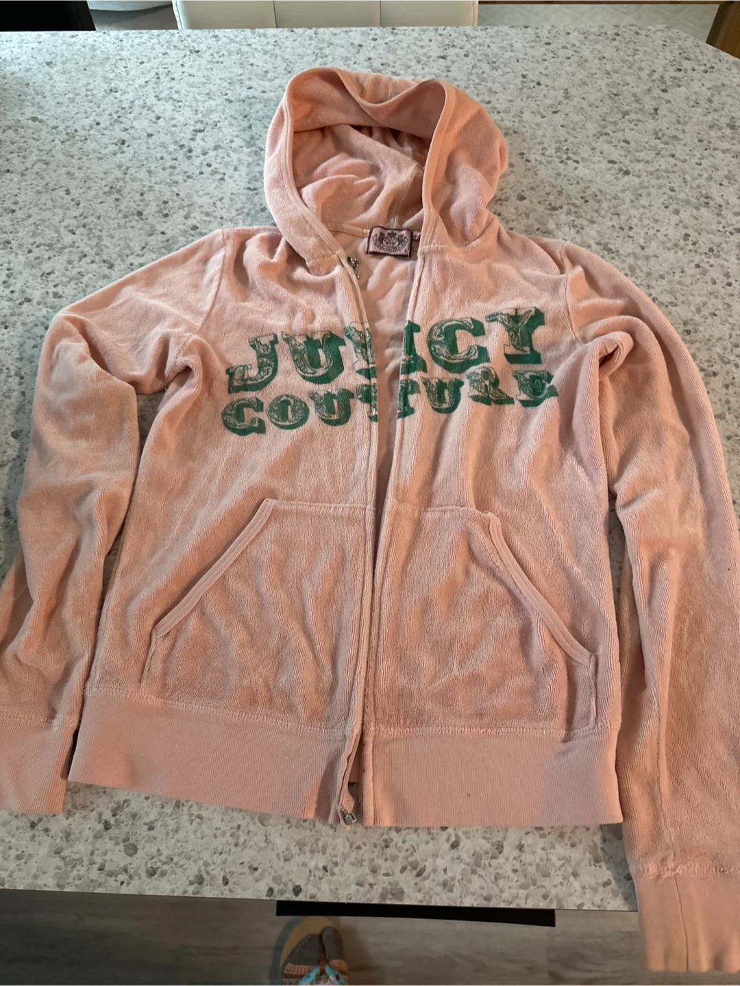 Juicy Couture Pink Velour Zip Hoodie