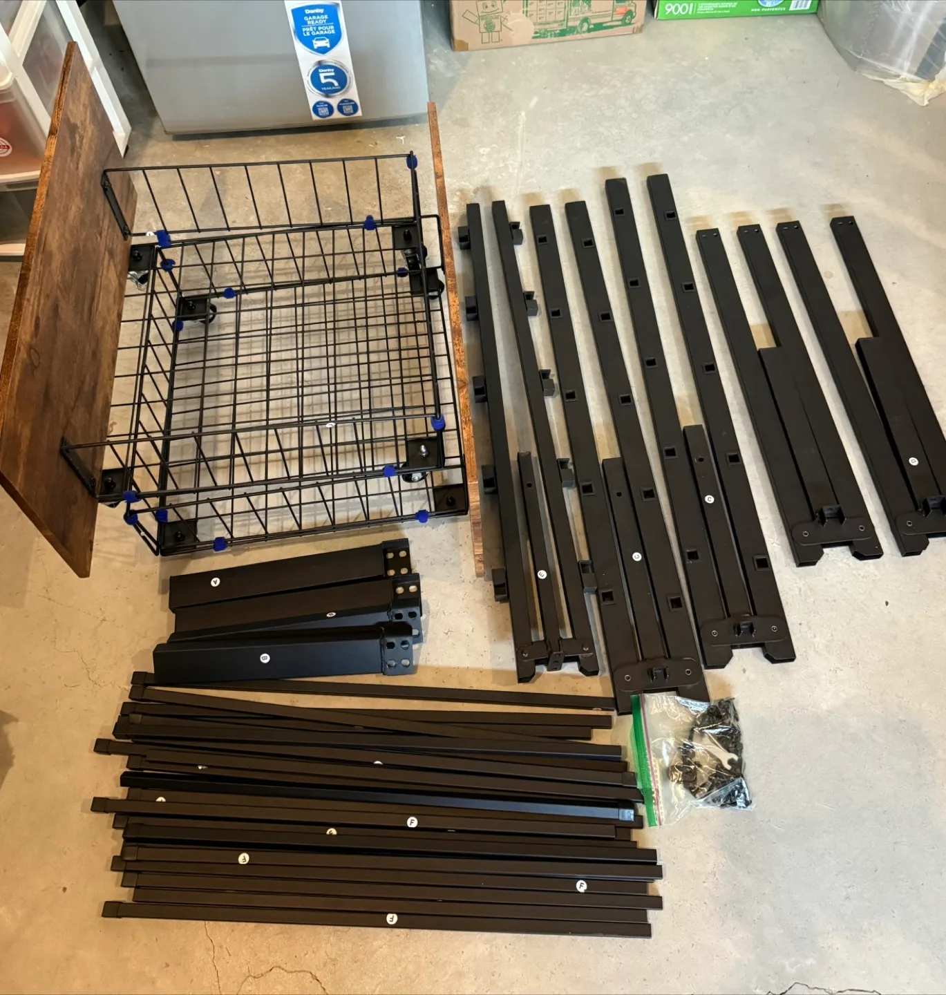 Almost New Condition Double Metal Bed Frame with 2 drawers thumbnail