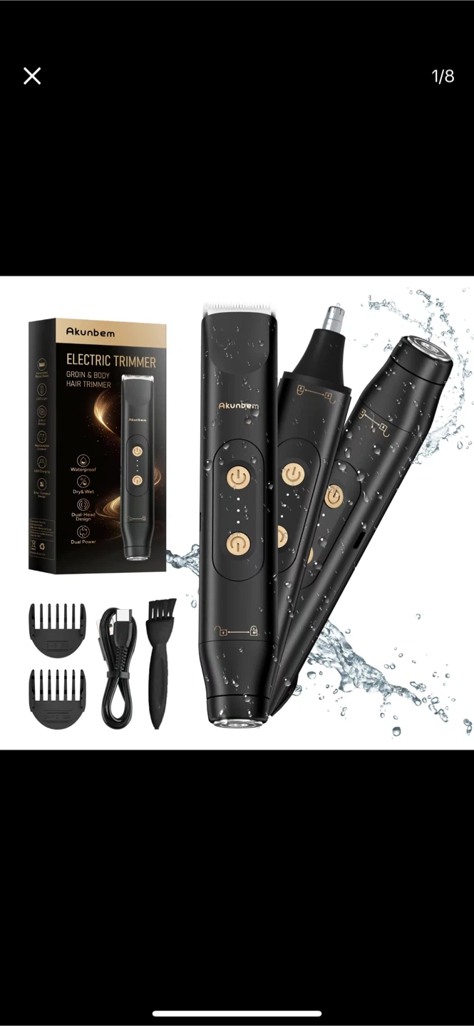 Akunbem Electric Trimmer for Groin & Body Hair