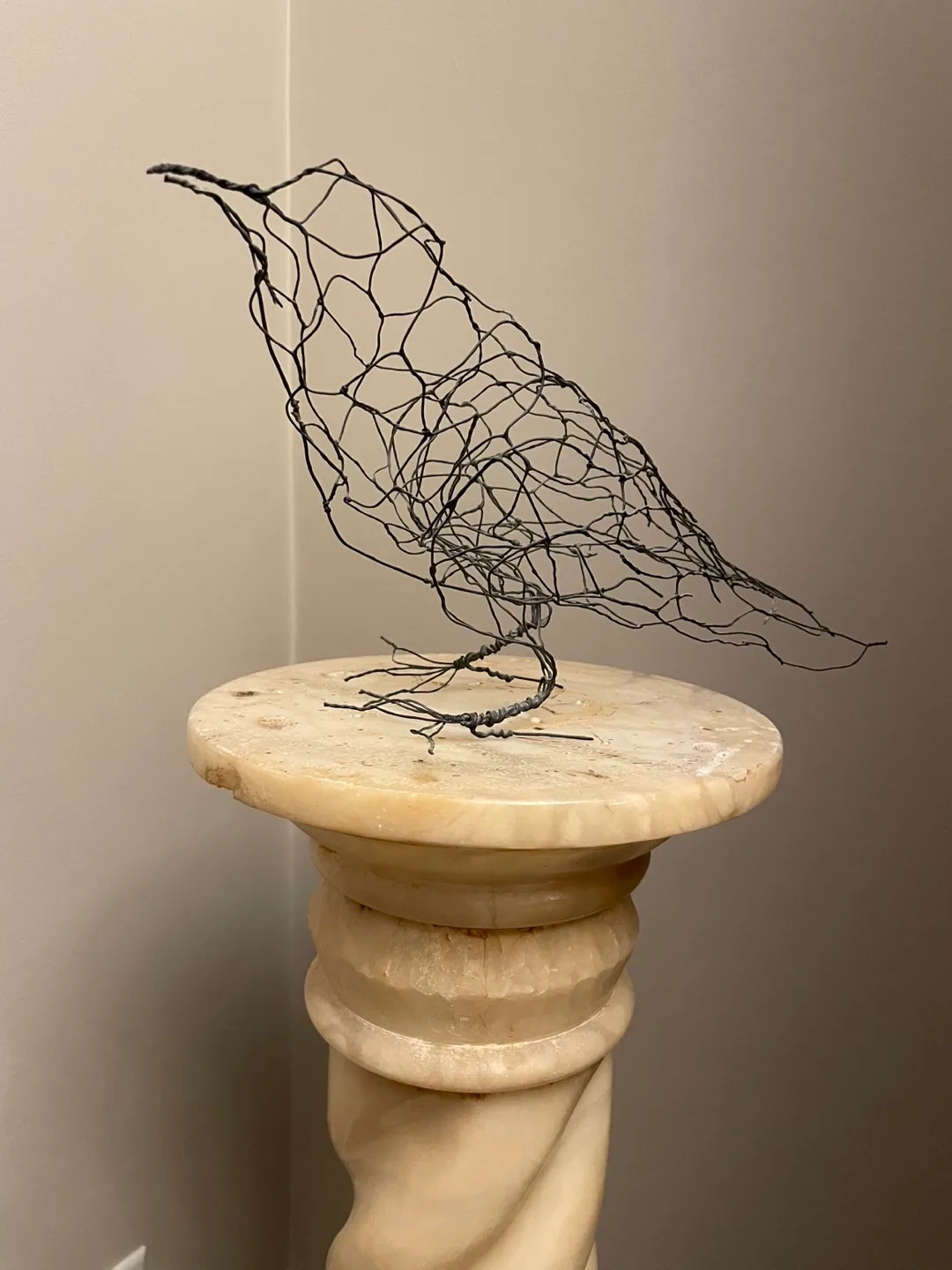Wire Crow Sculpture Pair thumbnail