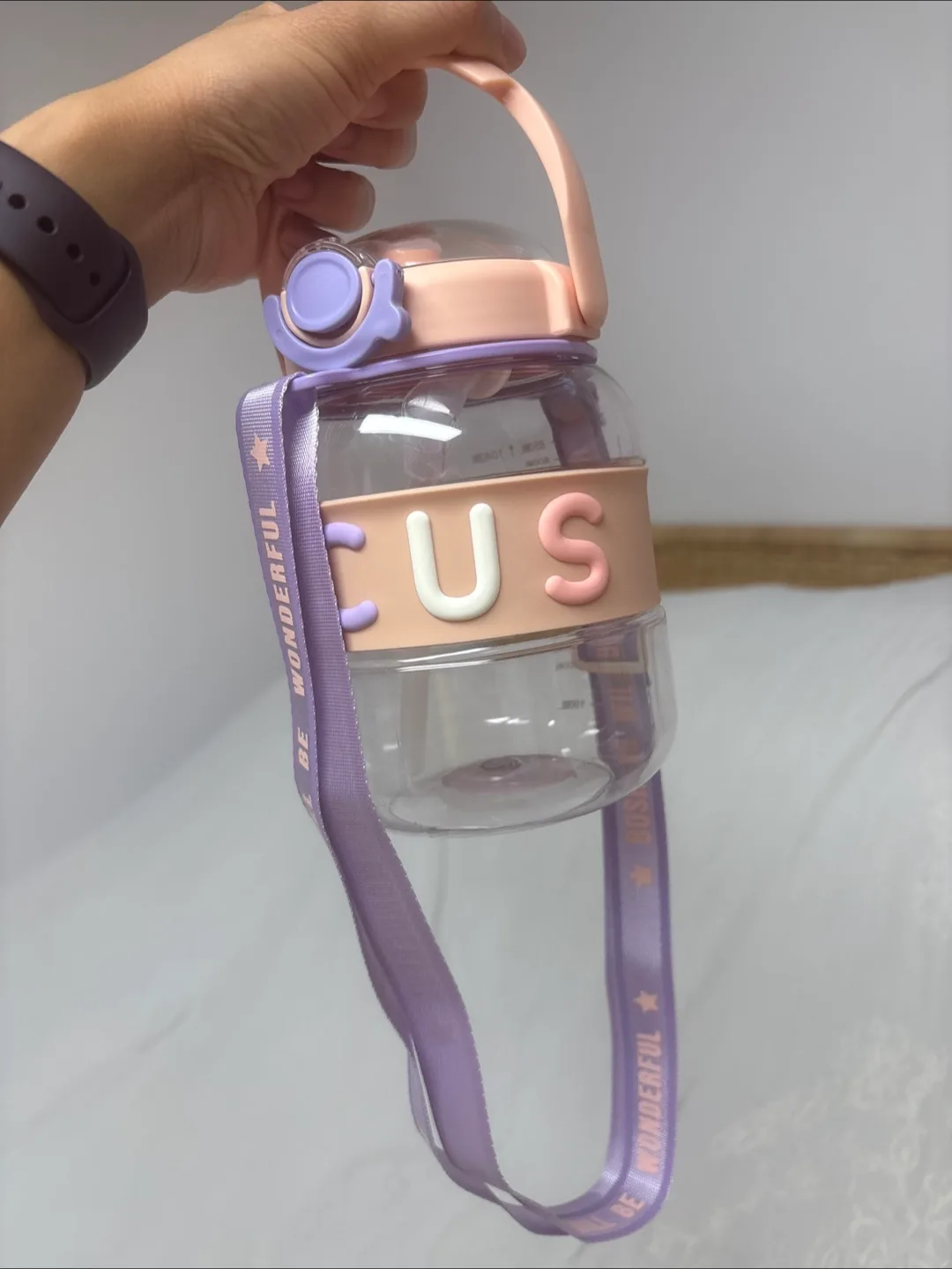 Cute Water Bottle with Strap thumbnail