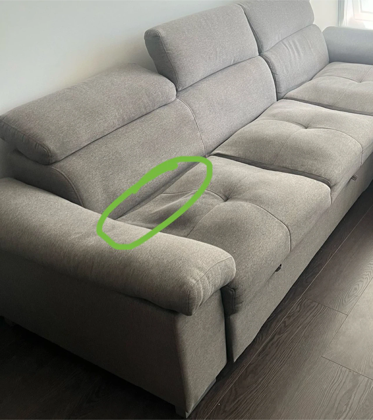 Grey Sectional Sofa bed - photo 3