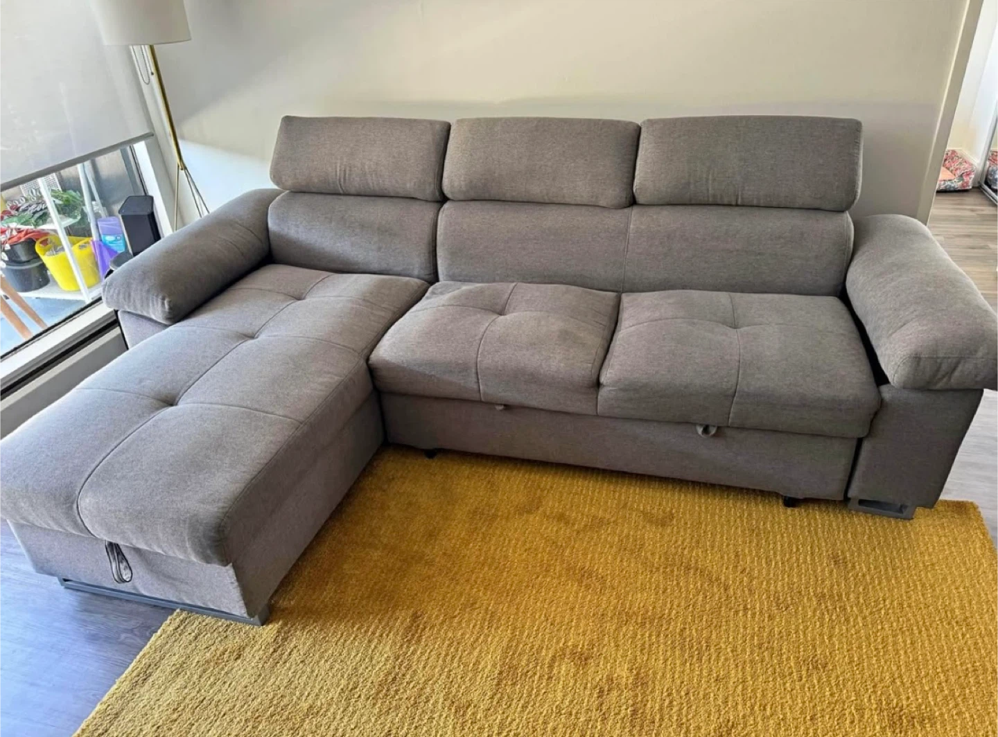 Grey Sectional Sofa bed