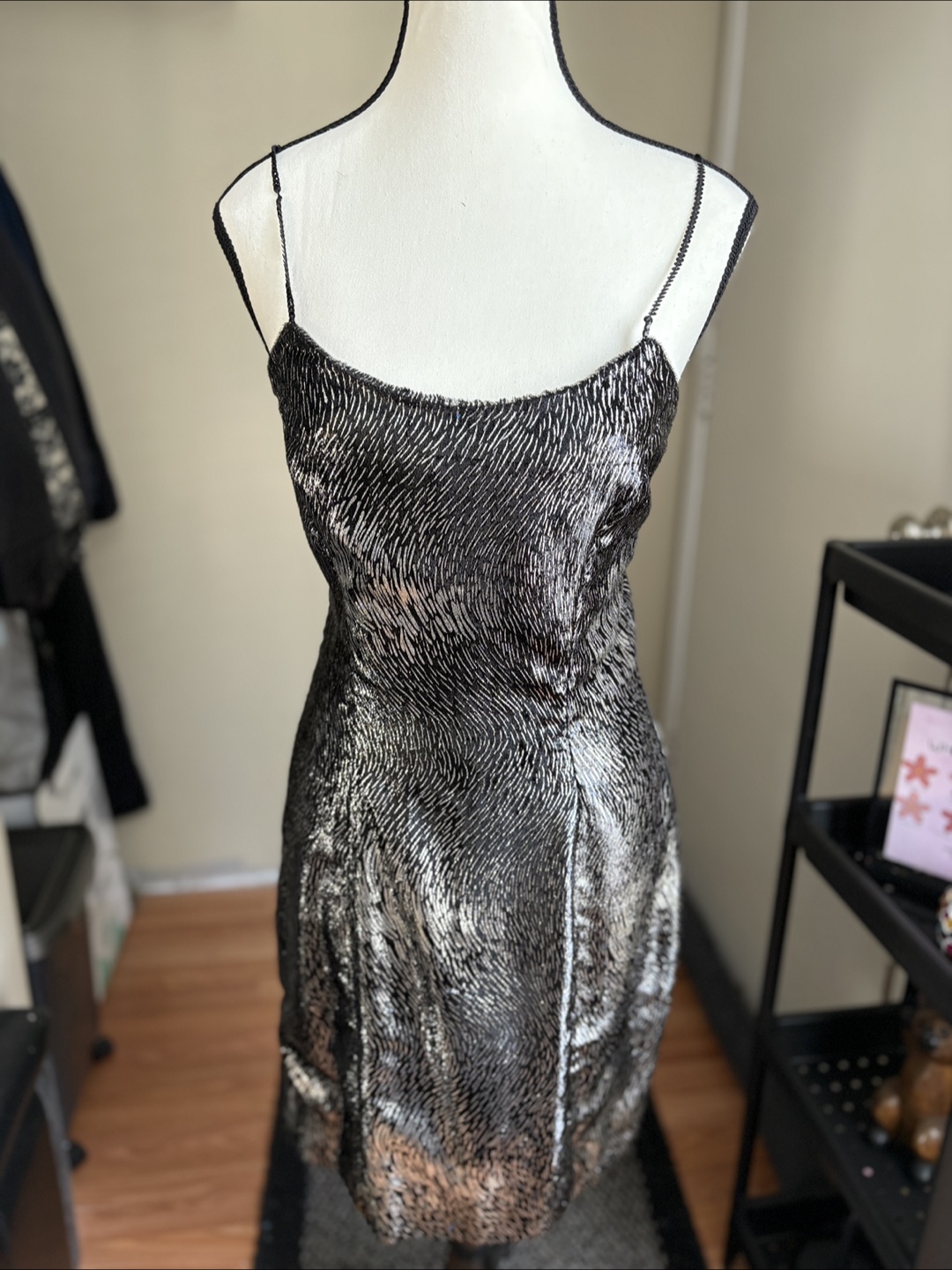 Sparkly Silver & Black Dress