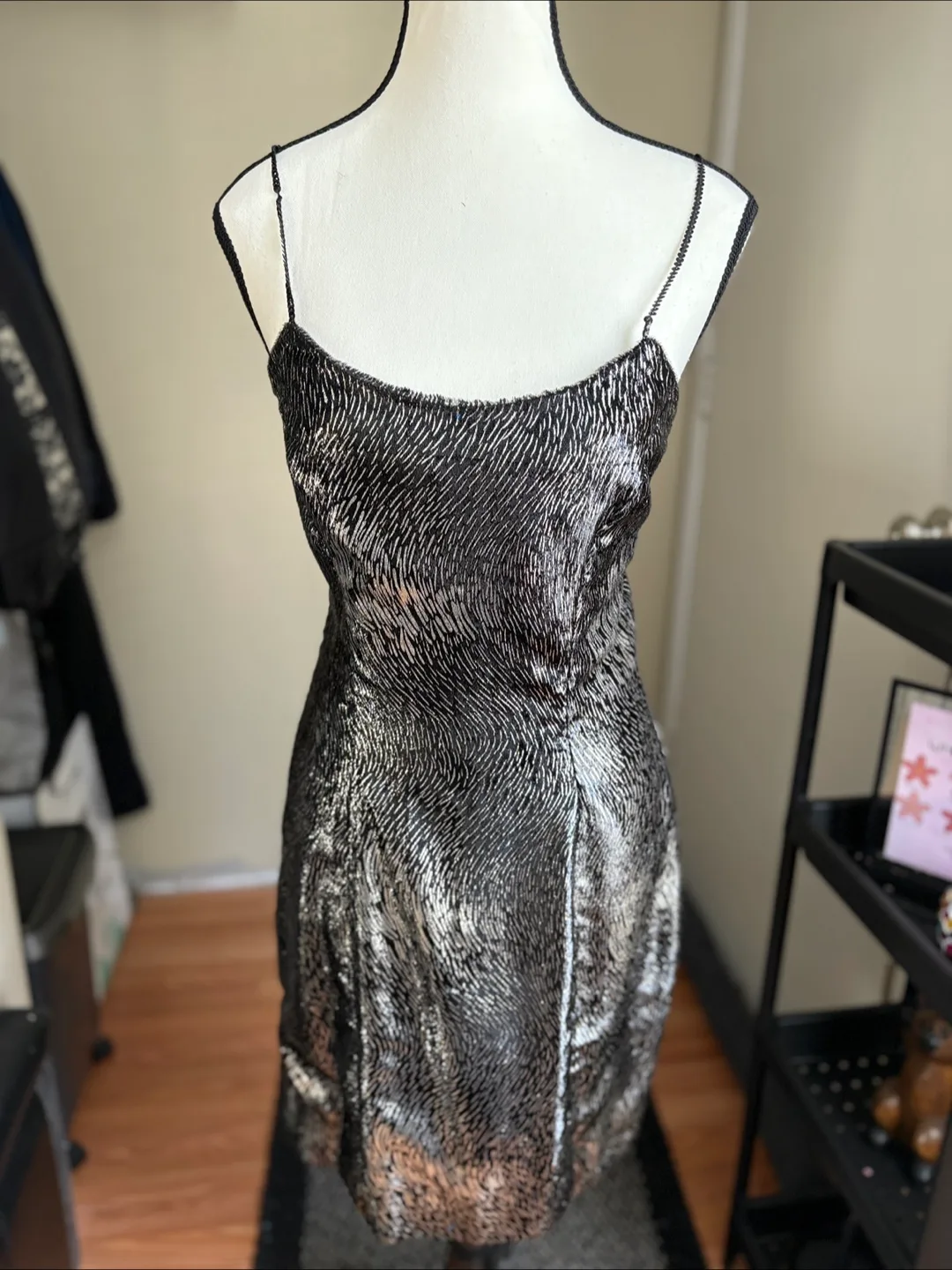 Sparkly Silver & Black Dress thumbnail