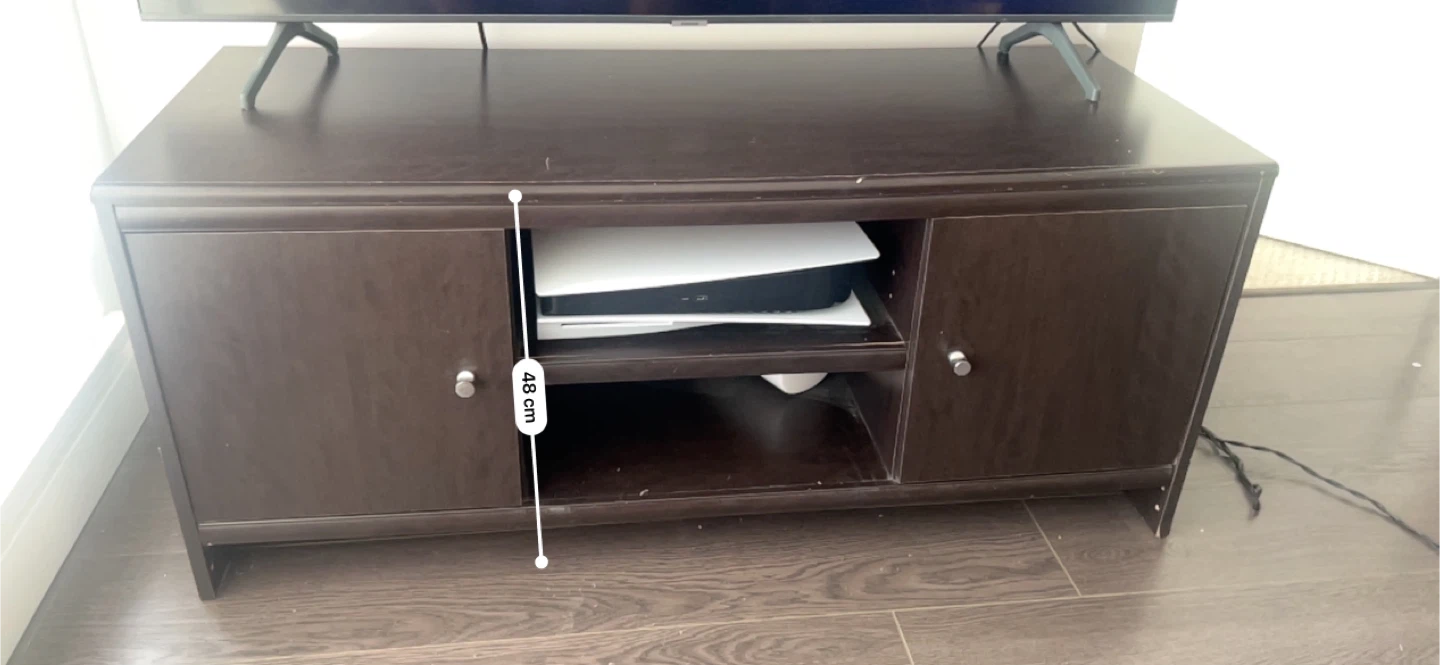 Brown Wooden TV Stand - 1.2m Wide - photo 2