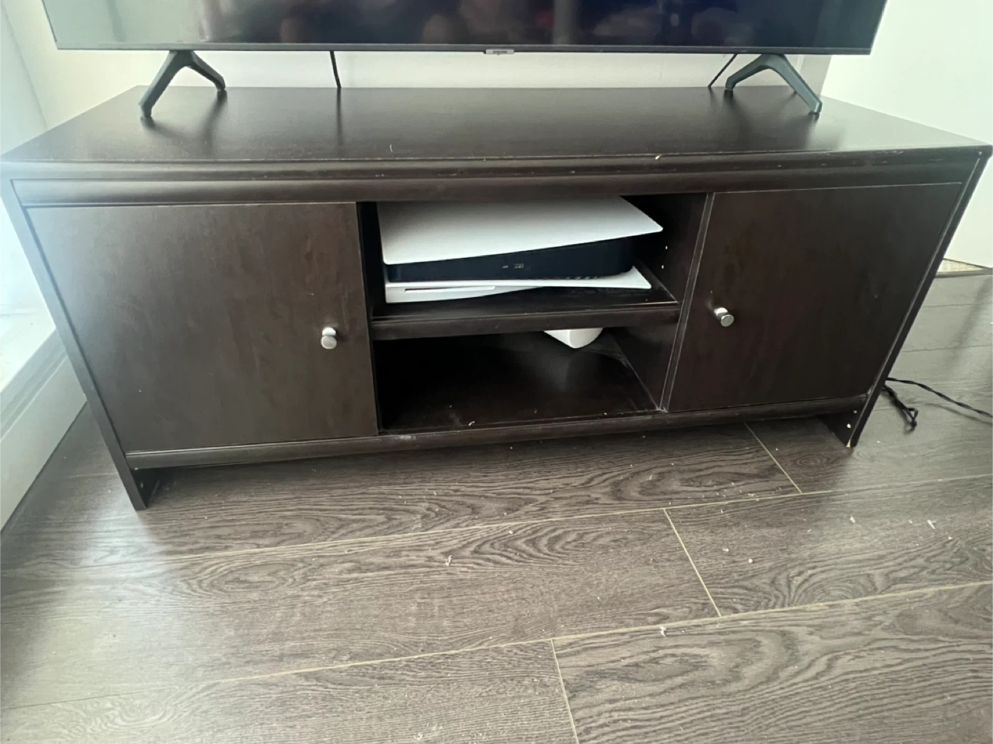 Brown Wooden TV Stand - 1.2m Wide - photo 3