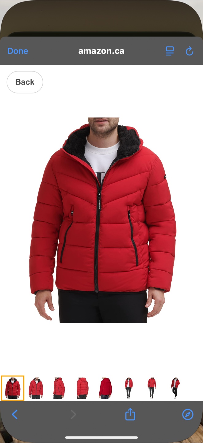 Calvin Klein Red Puffer Jacket - Size M - photo 4