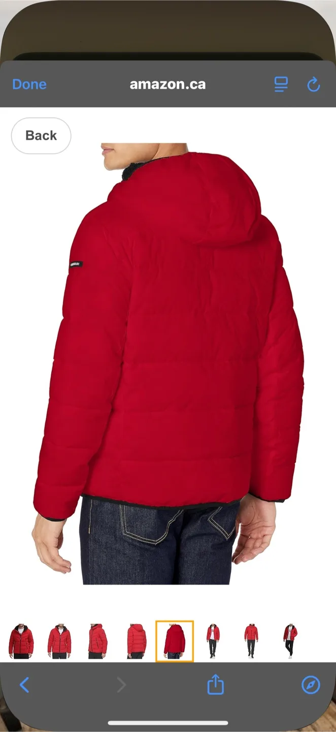 Calvin Klein Red Puffer Jacket - Size M image indicator(5)