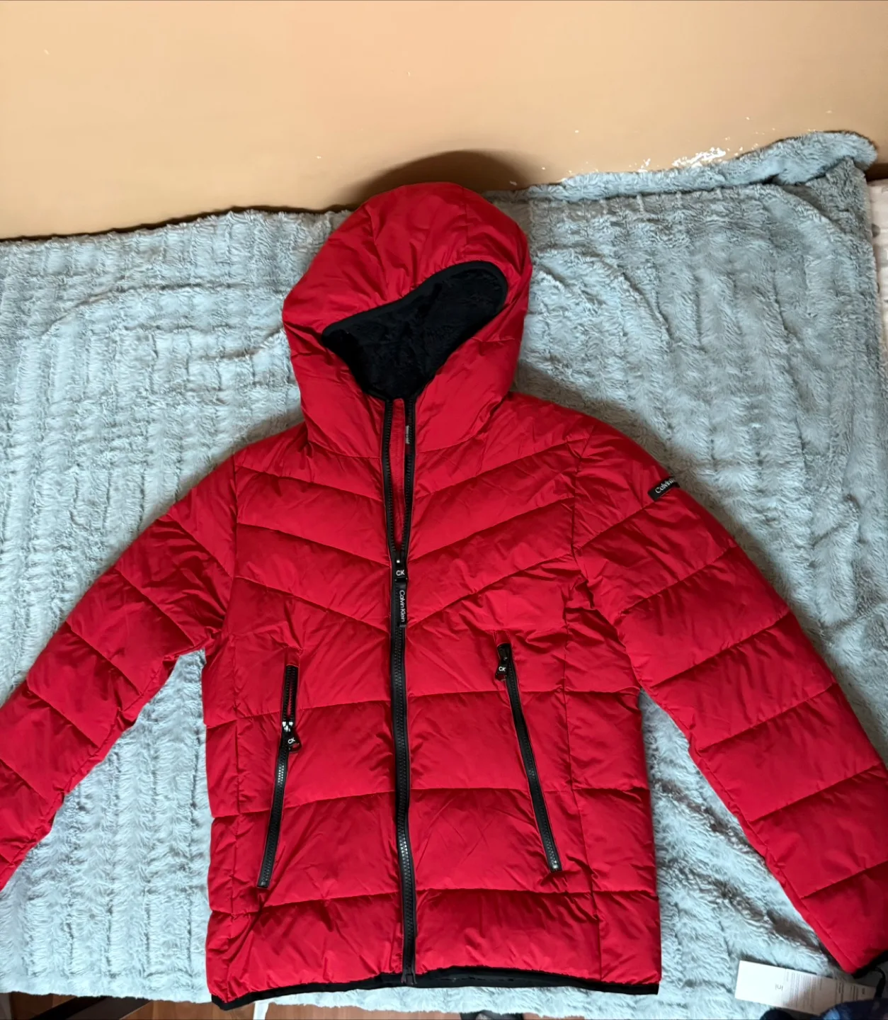 Calvin Klein Red Puffer Jacket - Size M