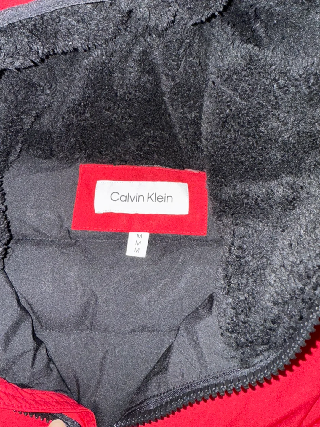 Calvin Klein Red Puffer Jacket - Size M image indicator(3)