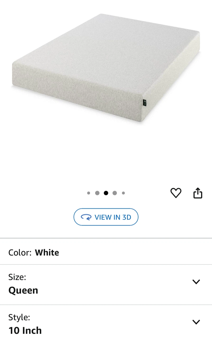 Zinus Queen Size 10” Memory Foam Mattress - photo 5