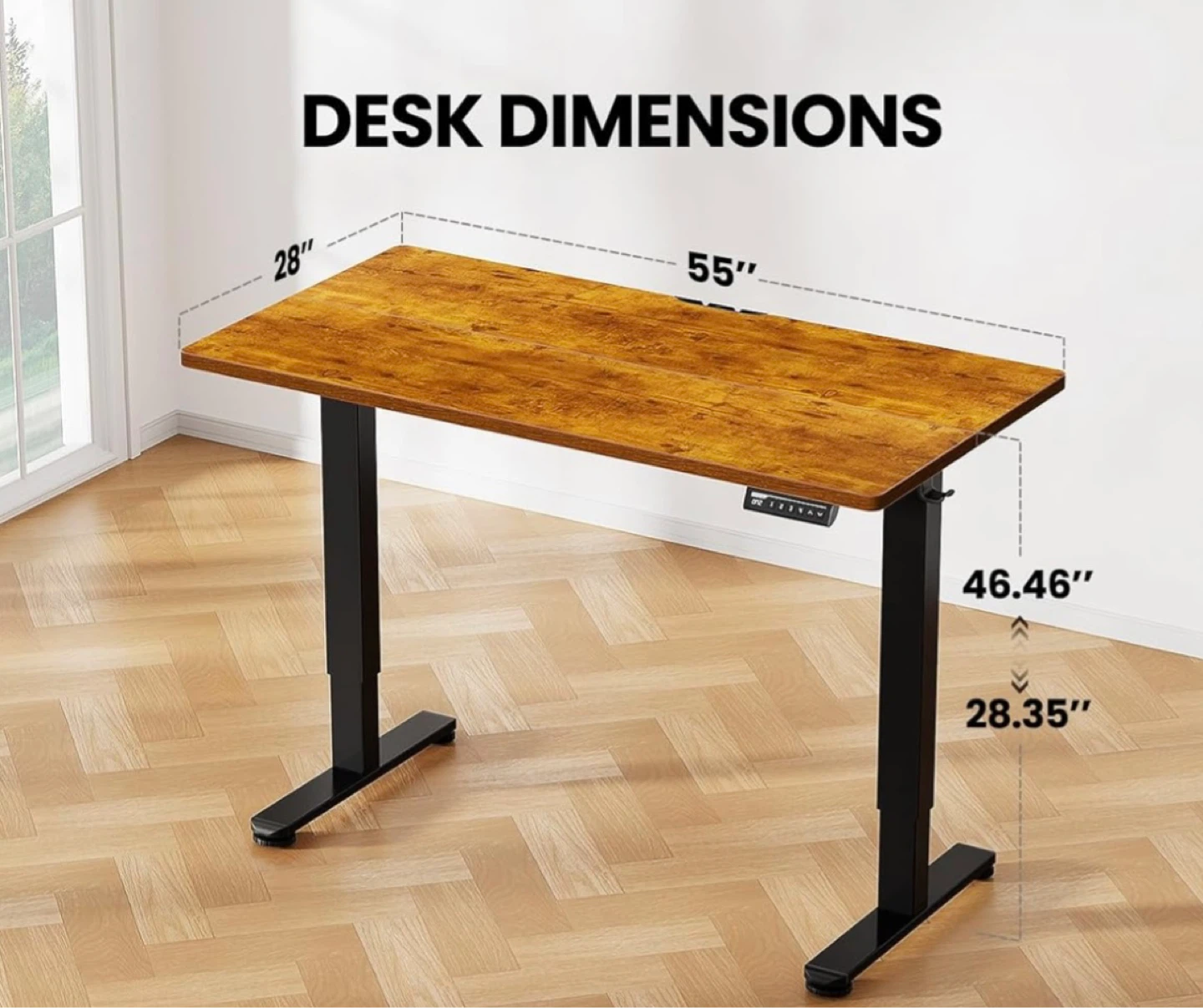 Adjustable Electric Standing Desk 55"x28"