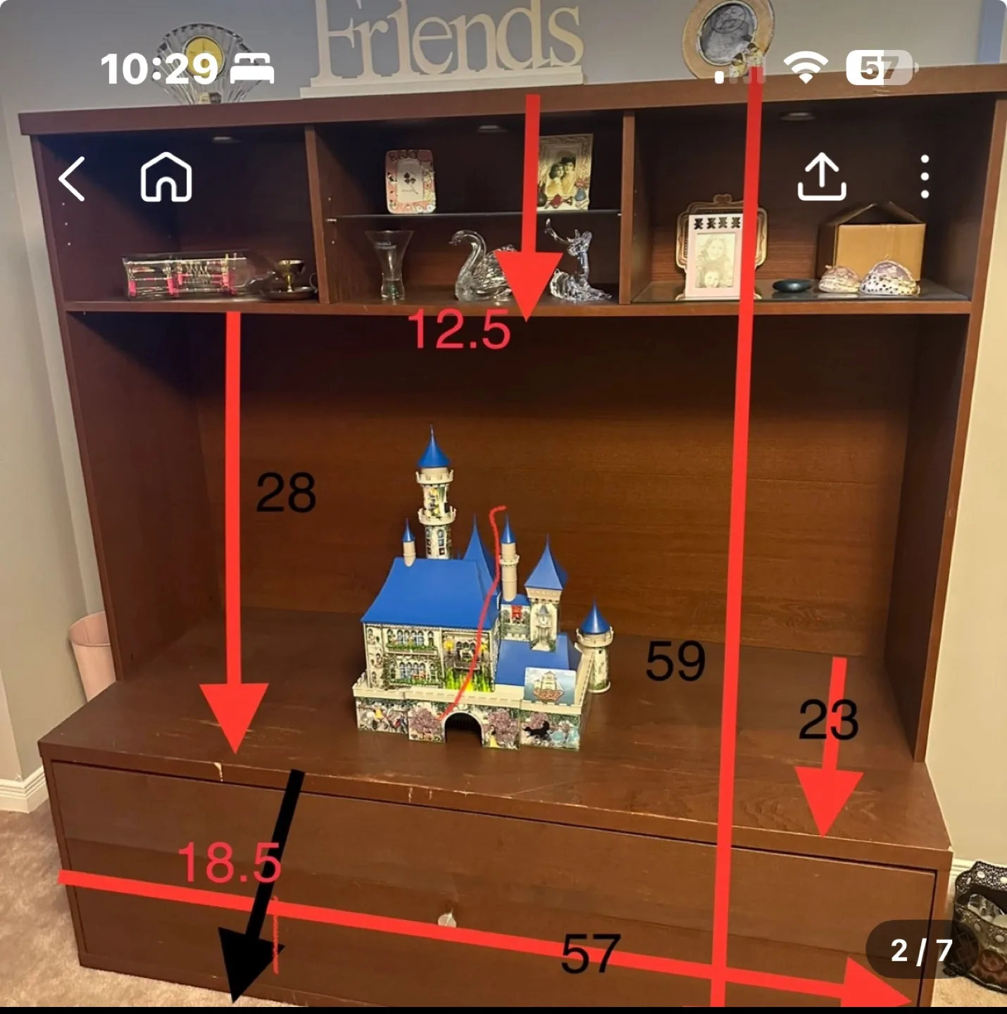 Brown Wooden Desk with Drawers