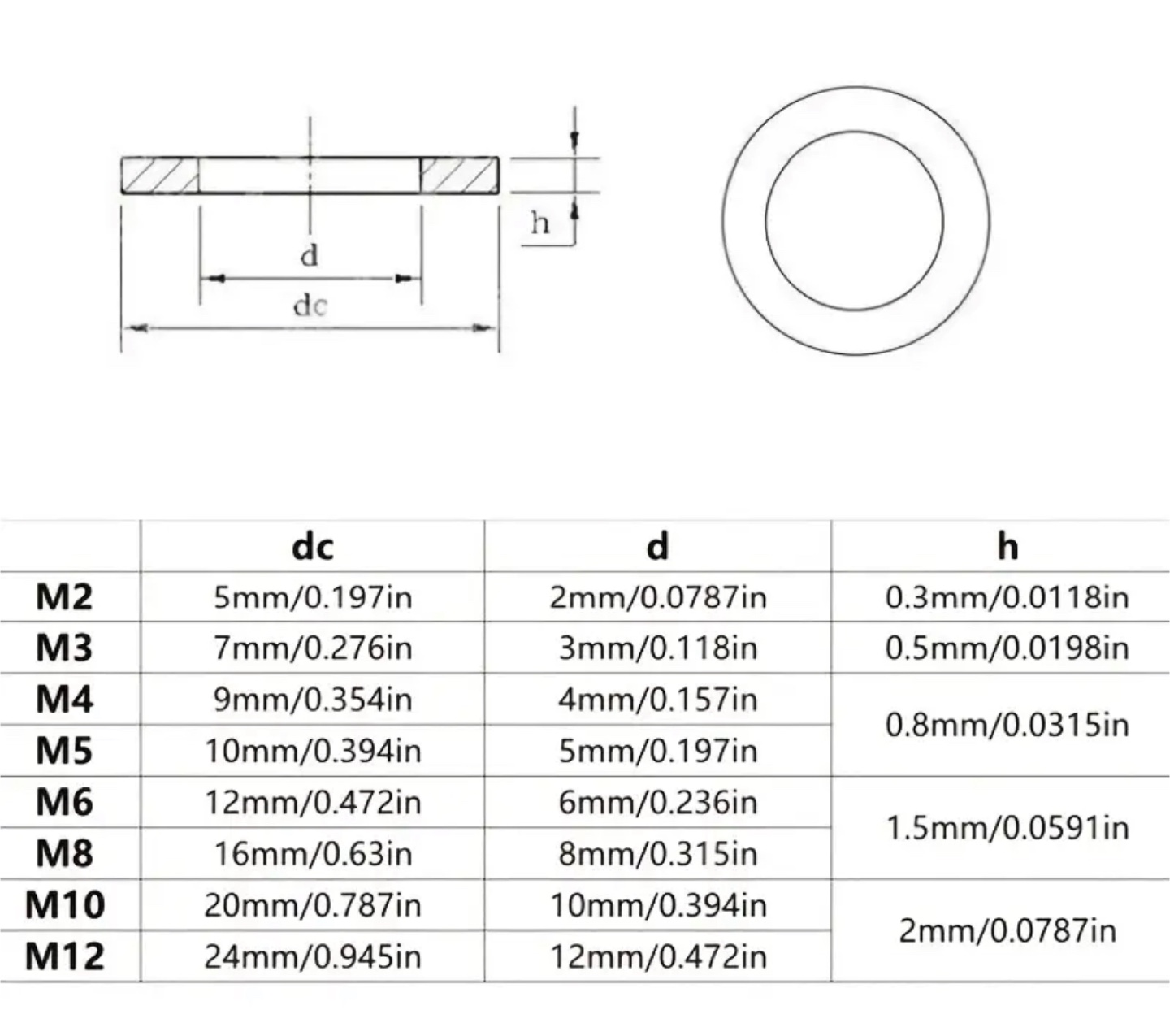 200/pcs 304 Stainless Steel Flat Washers (M3) Suitable - photo 5