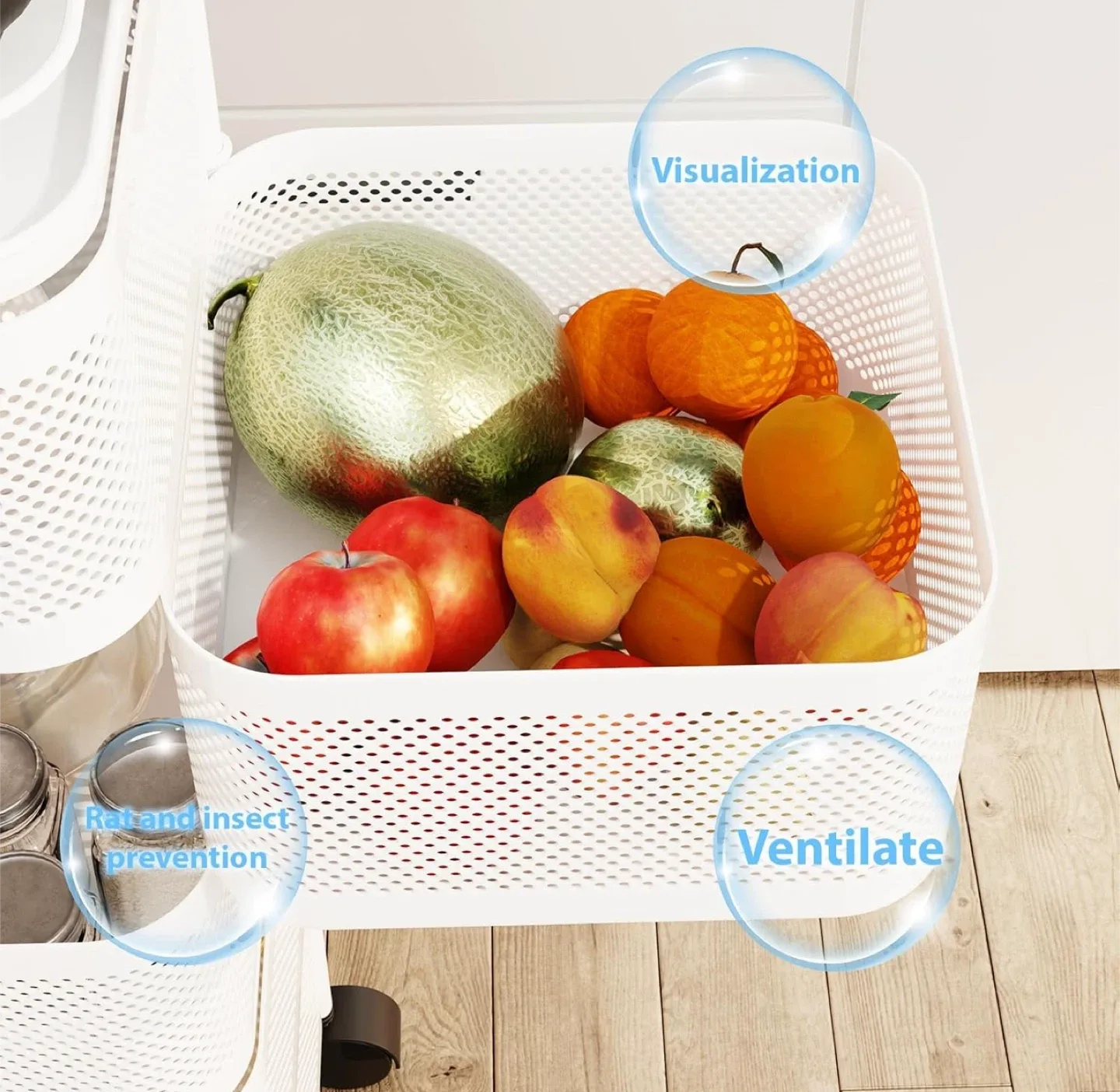 Rolling Utility Cart for kitchen (Brand new in box) image indicator(3)