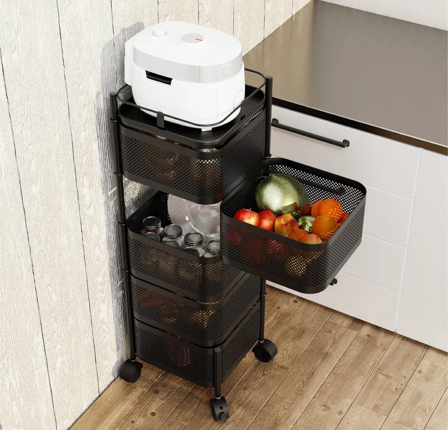 Rolling Utility Cart for kitchen (Brand new in box) image indicator(6)