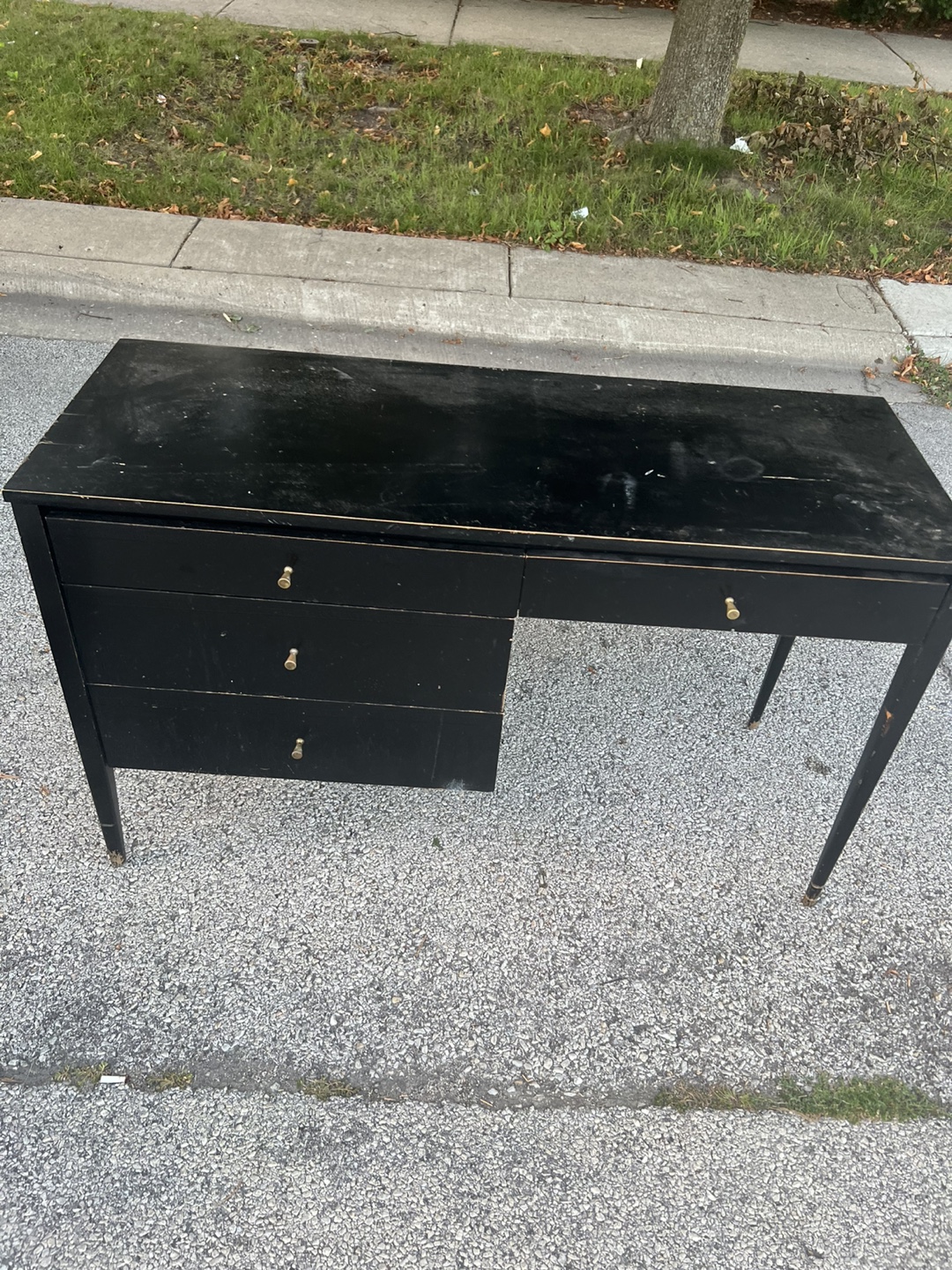 Black desk w/drawera - photo 2