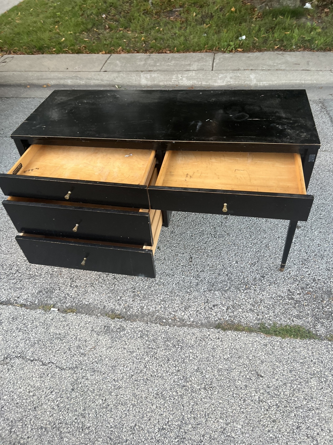 Black desk w/drawera - photo 3