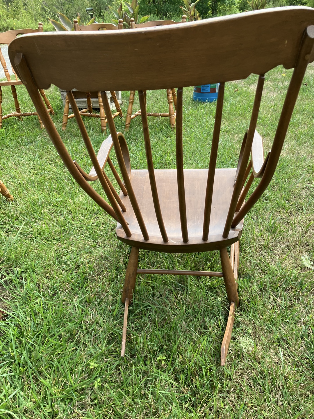 Vintage Wooden Rocking Chair - photo 2