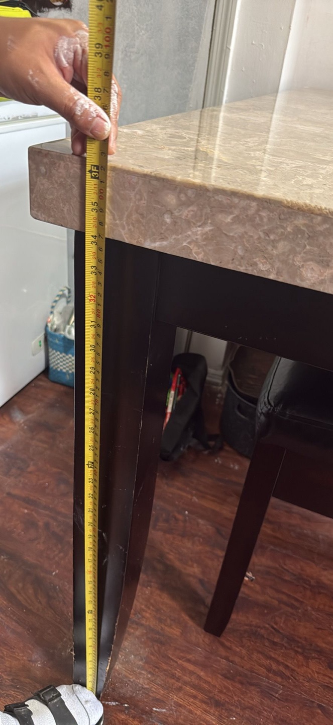 Brown Marble Top Dining Table - photo 3
