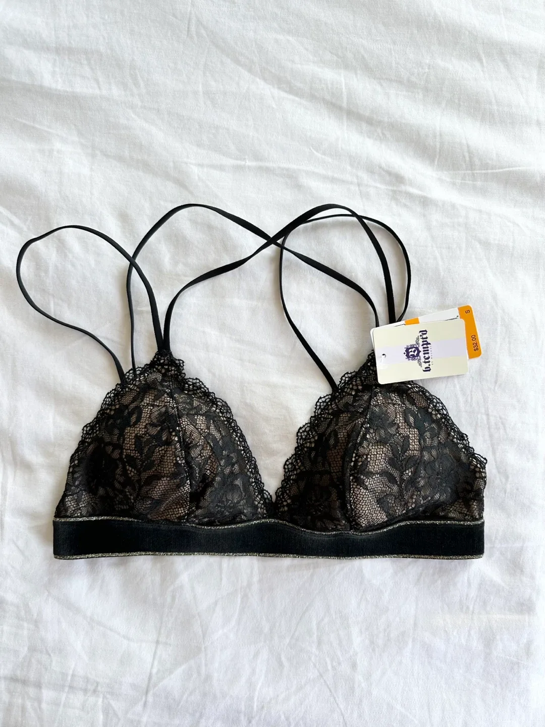 New with tags b.tempt'd Black Lace Bra - Size Small thumbnail