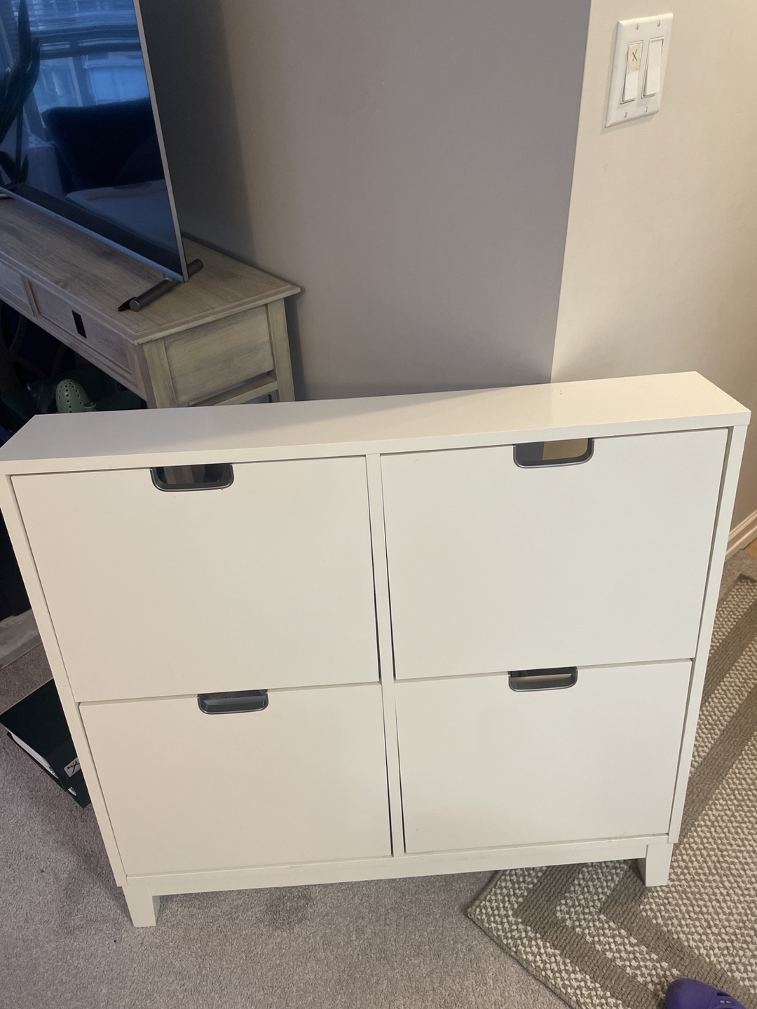 White Shoe Cabinet