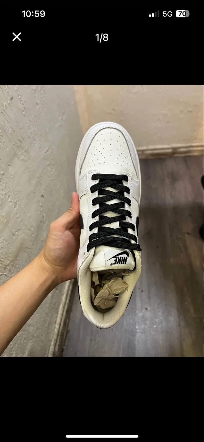 Nike Dunk Low Retro White/Black Size 8.5 image indicator(3)