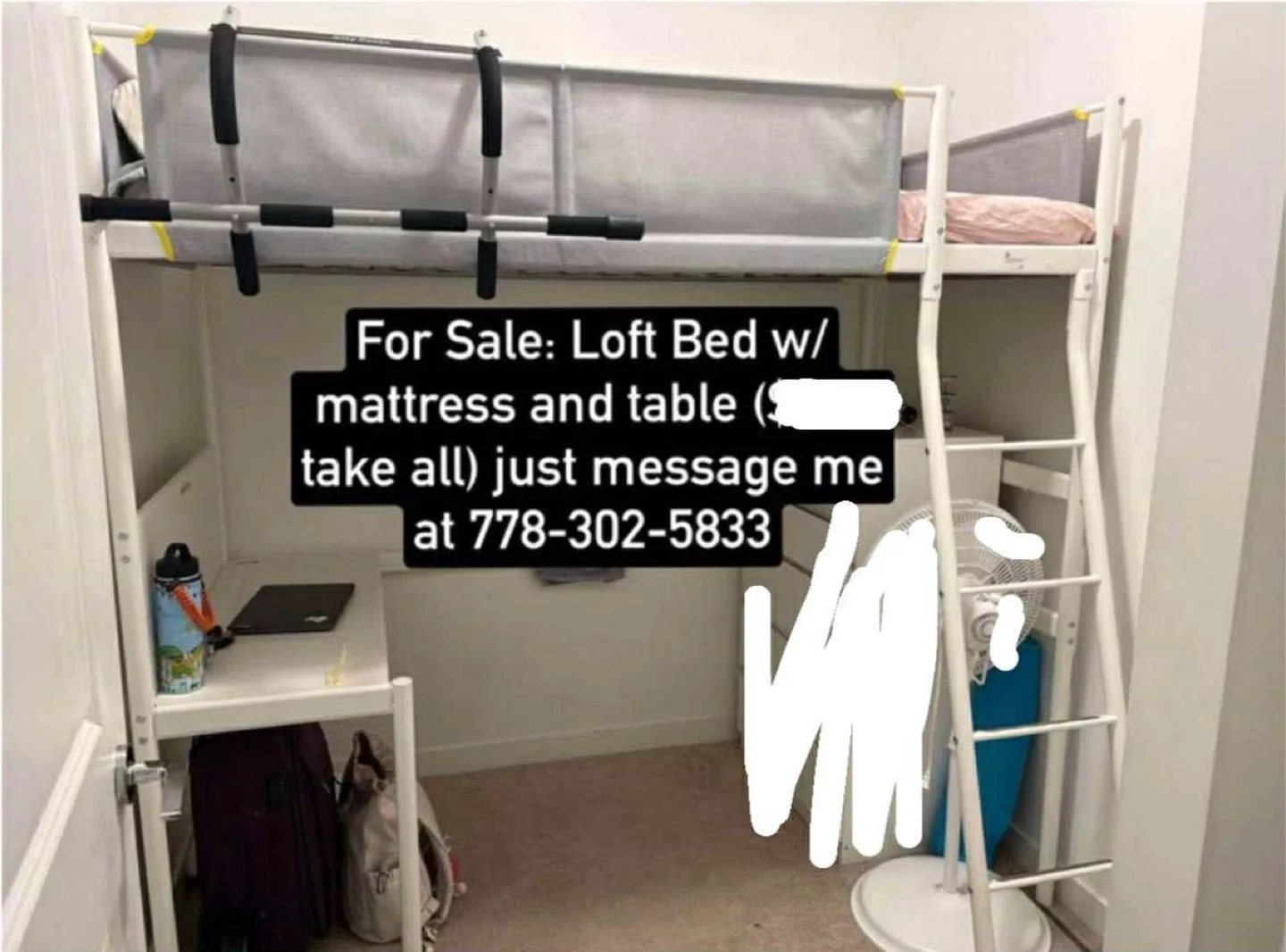 IKEA Loft Bed Frame w/ bed foam image indicator(4)