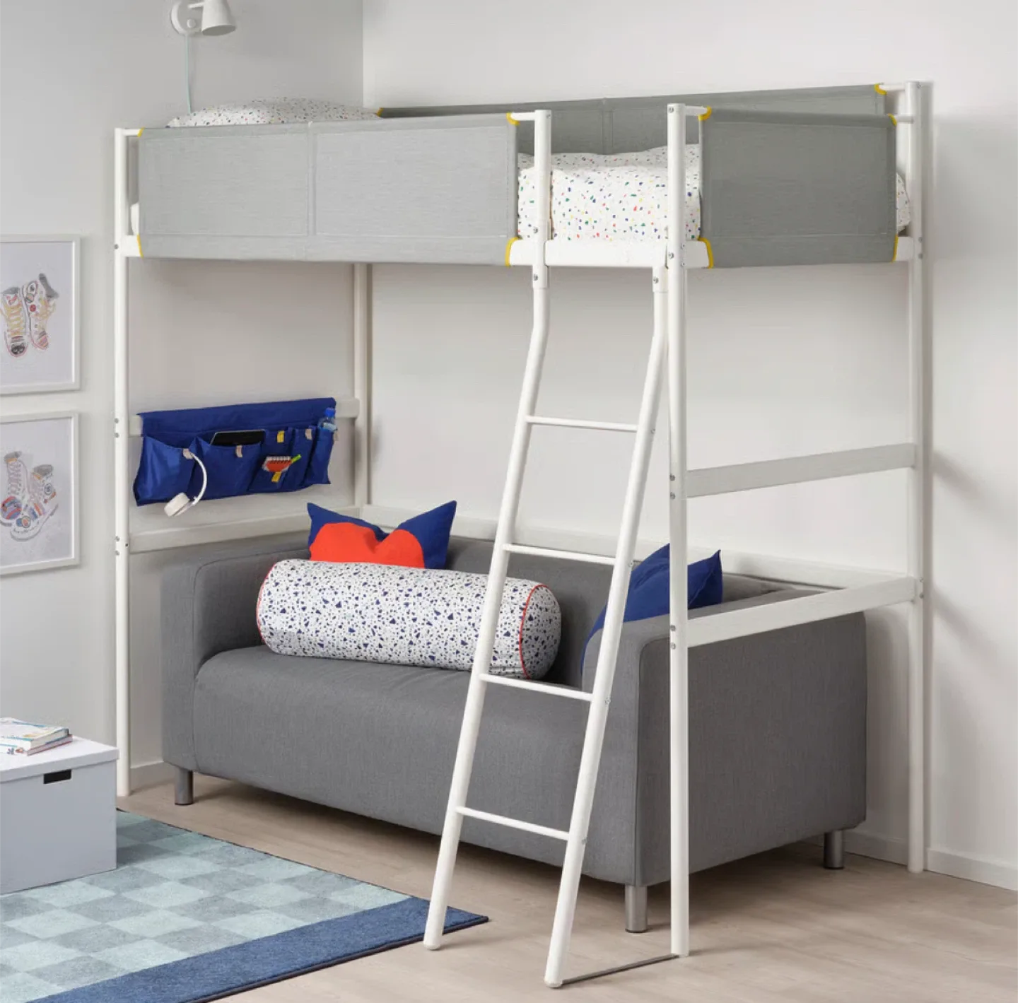 IKEA Loft Bed Frame w/ bed foam image indicator(3)