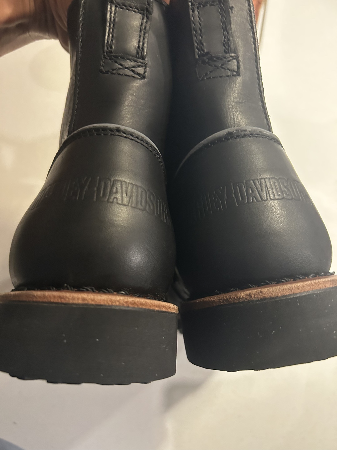 Harley Davidson Black Leather Motorcycle Boots - photo 4