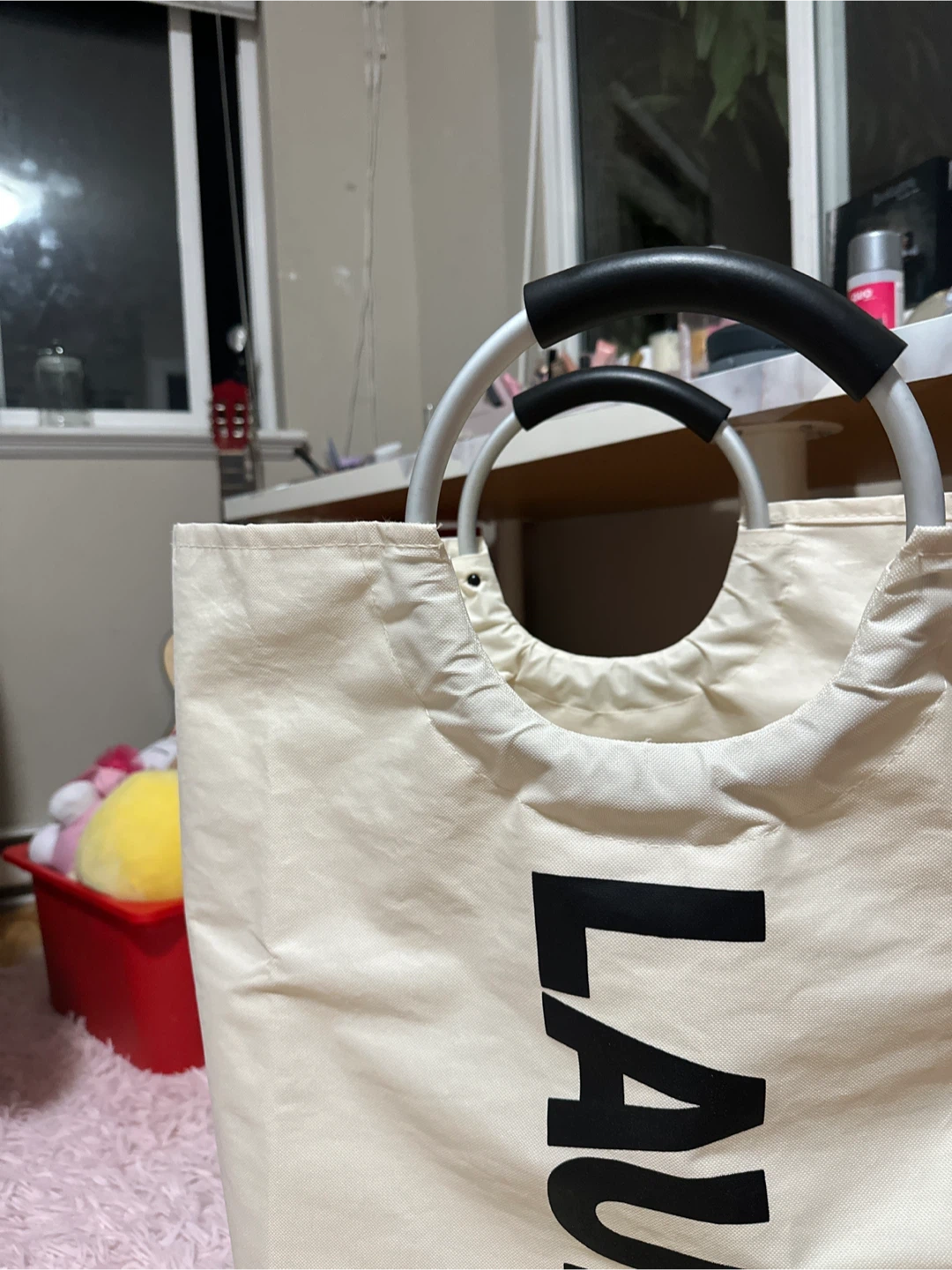 Laundry Basket with Handles - Beige - photo 2