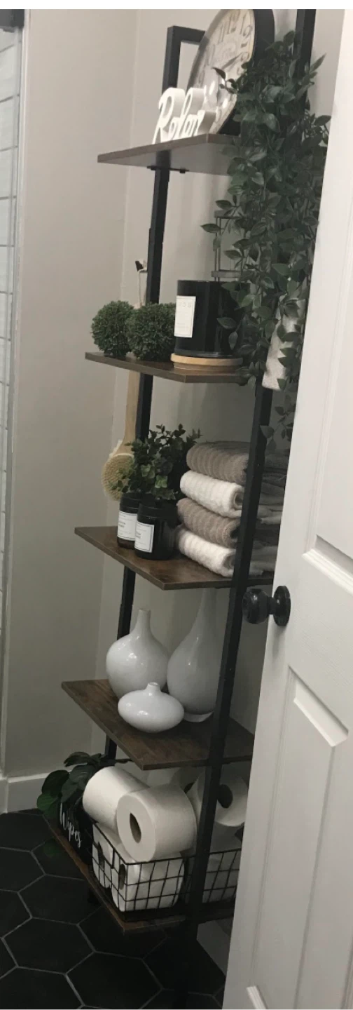 Tohoomeor Industrial Bookshelf Wall Mounted 5-Tiers