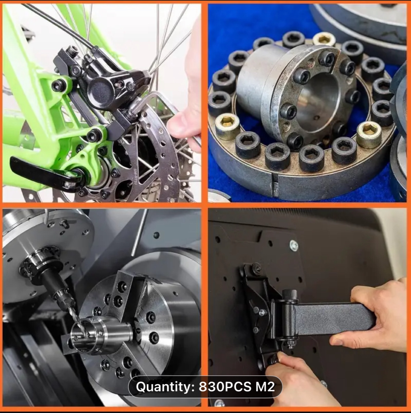 830pcs M2 Bolts Kit