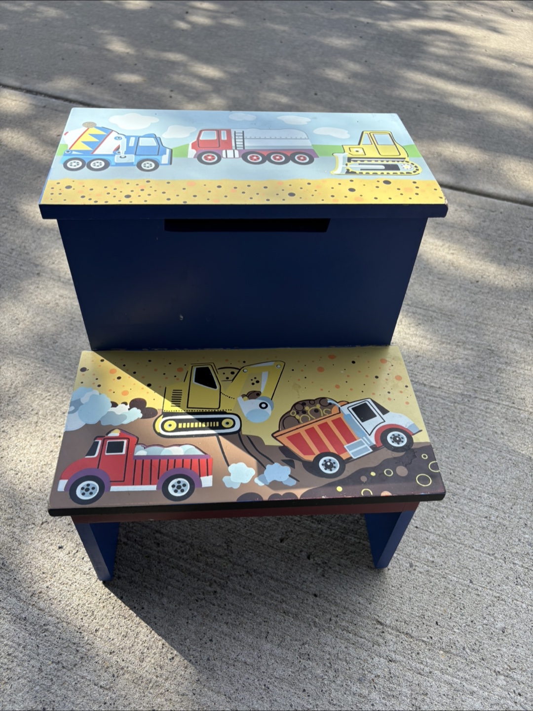 Kids Step Stool with Storage - Truck Design
