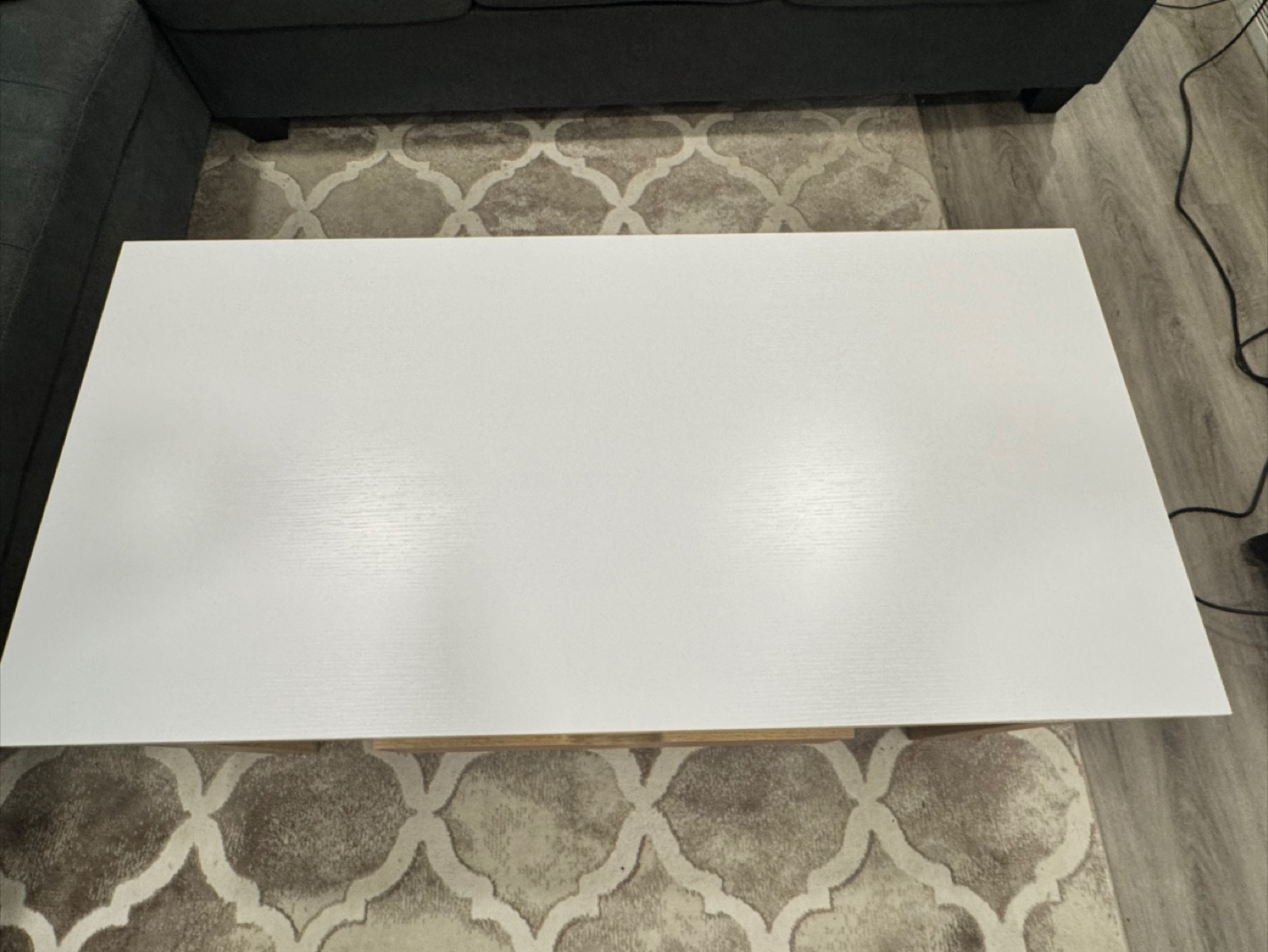 Izaac Modern Coffee Table - White & Brown - photo 5