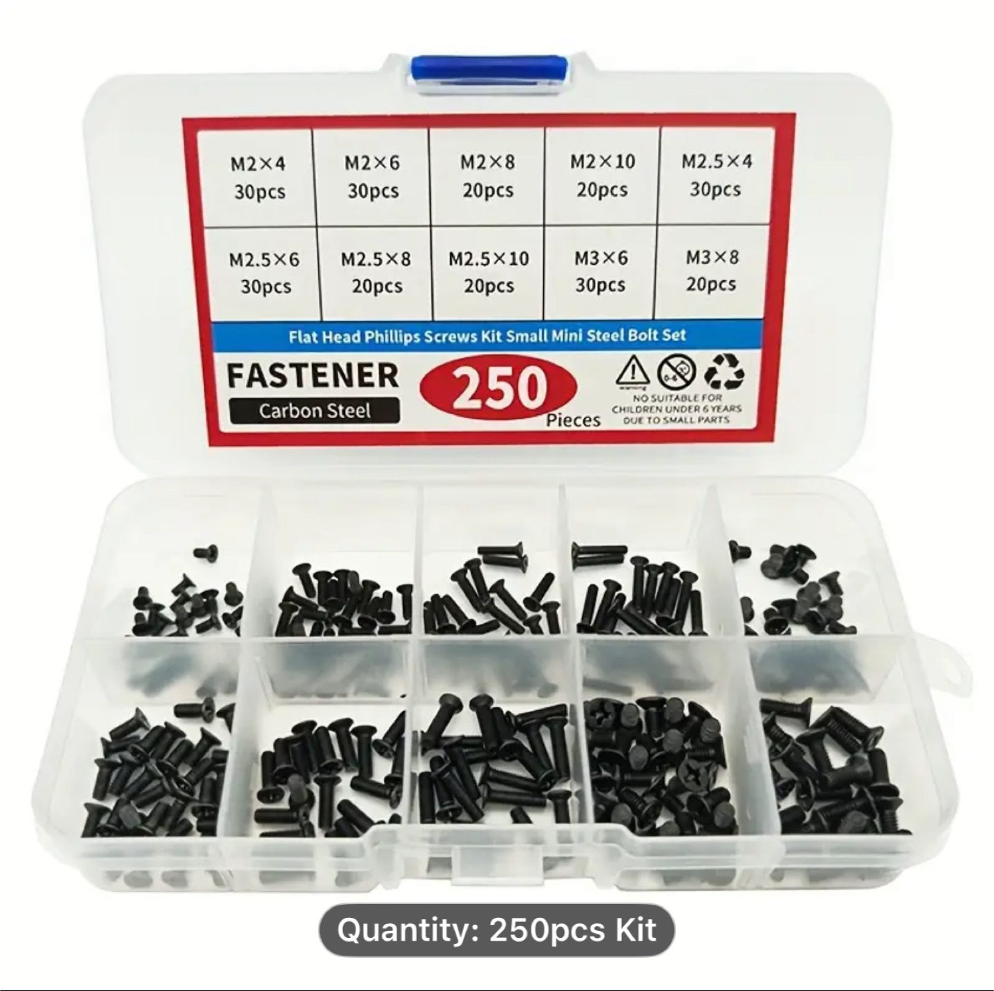 250/pcs Small Computer Screws Assortment Kit