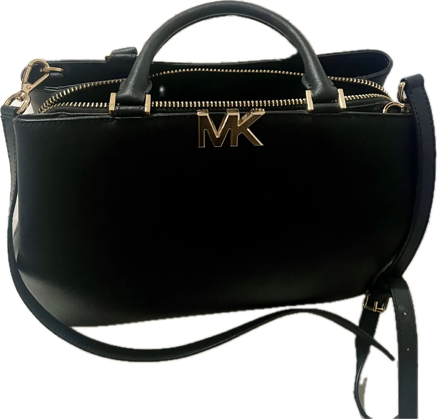 Michael Kors Black Leather Satchel thumbnail